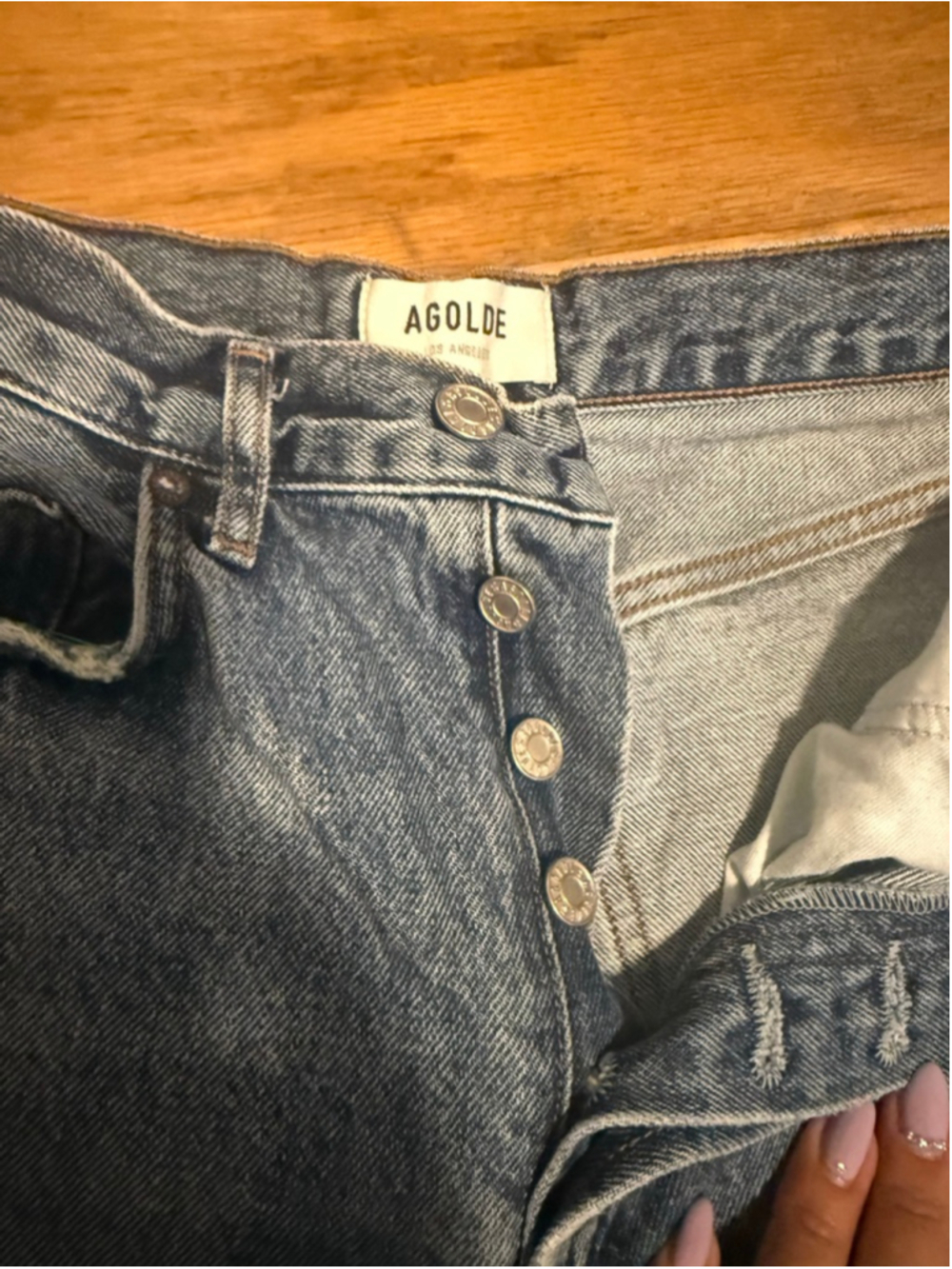 Preowned, Women's AGOLDE Blue Straight Leg Jeans ,Size 26 - Picture 2 of 4